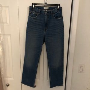 Abercrombie Ankle Straight Ultra High Rise Jeans